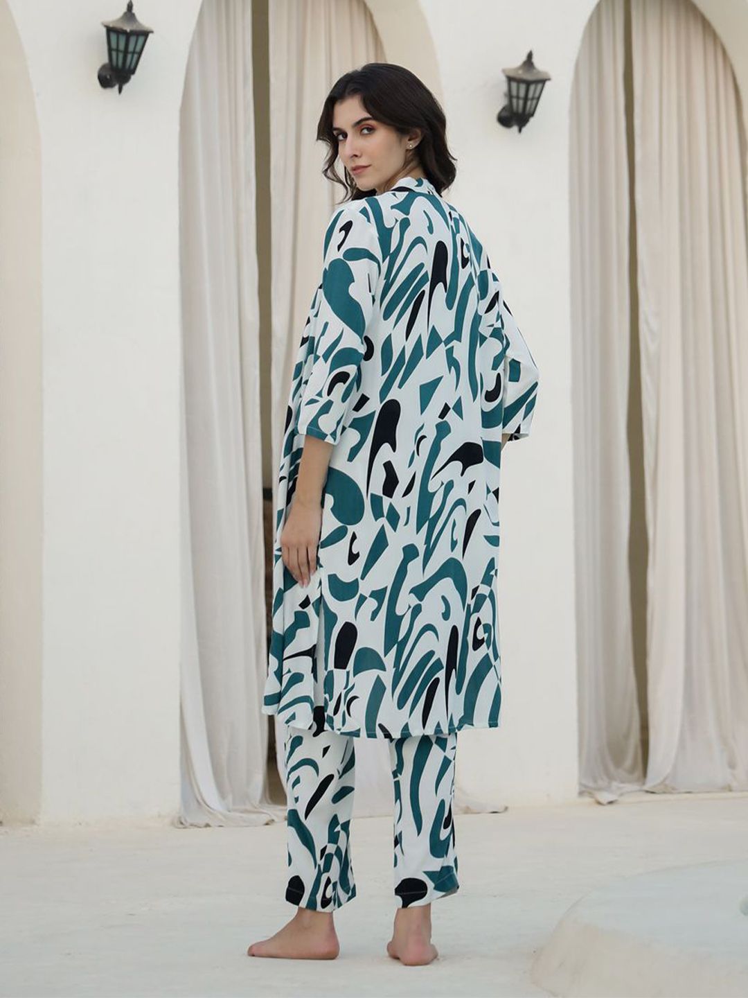 SANSKRUTIHOMES Women Printed Night suit