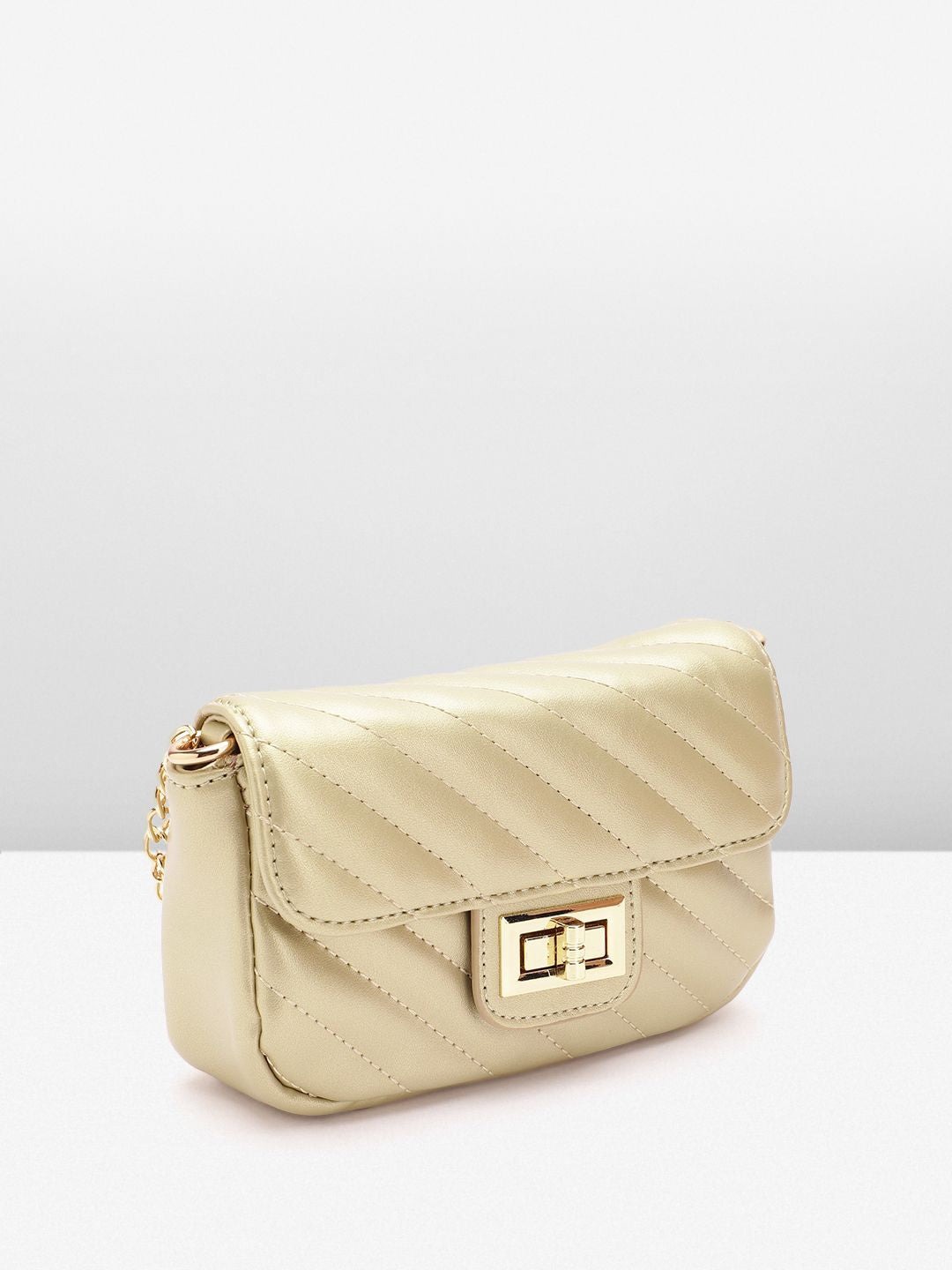 Lino Perros Structured Sling Bag with Quilted Detail