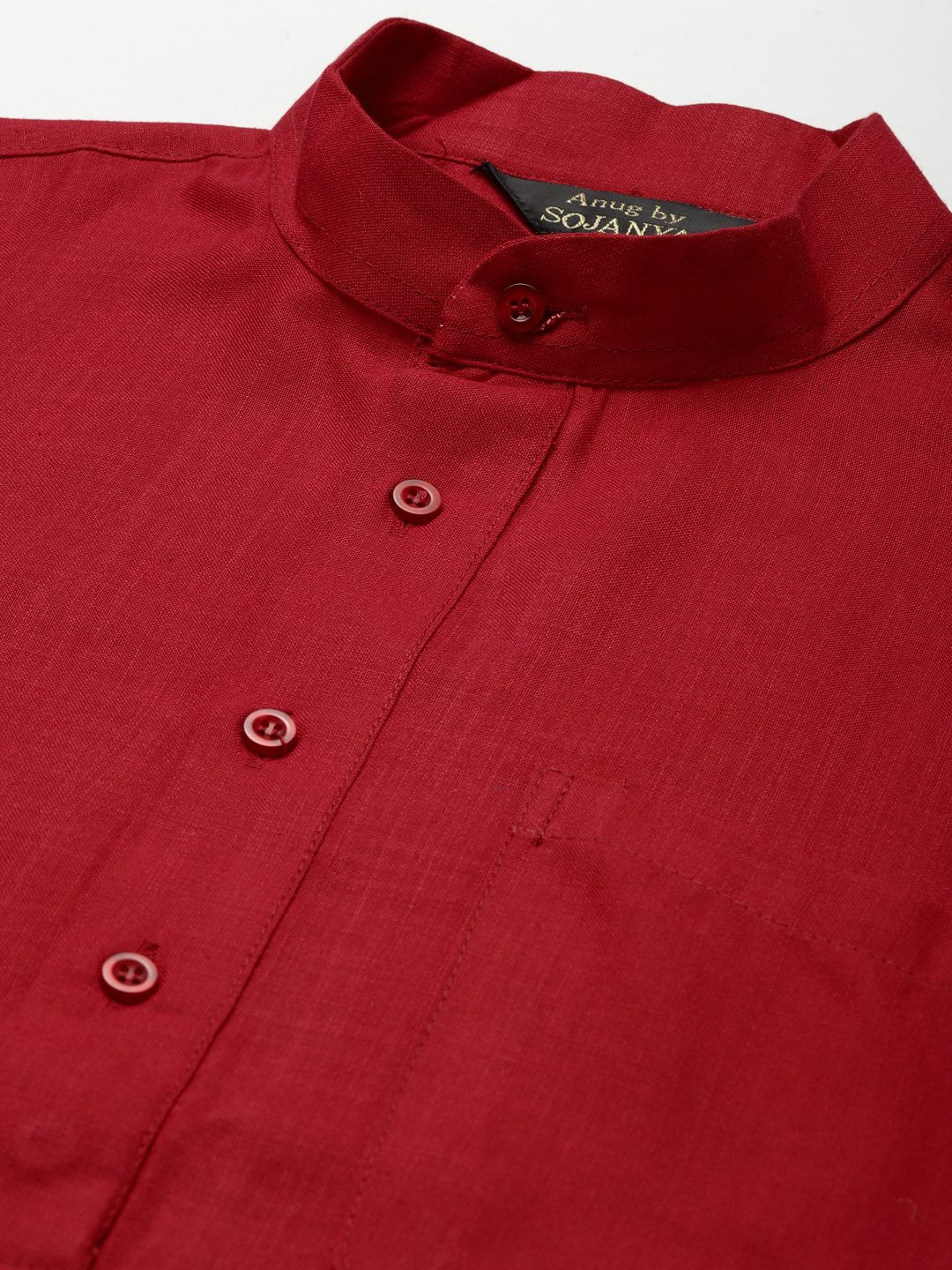 Anug by SOJANYA Men Red Solid Kurta