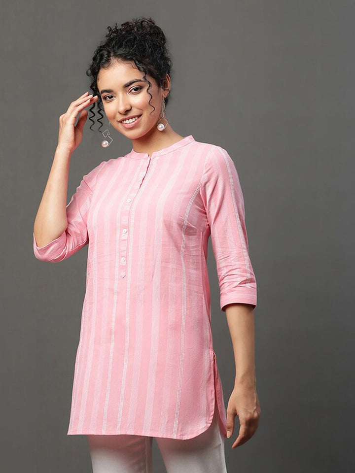AURELIA Striped Pure Cotton Kurti