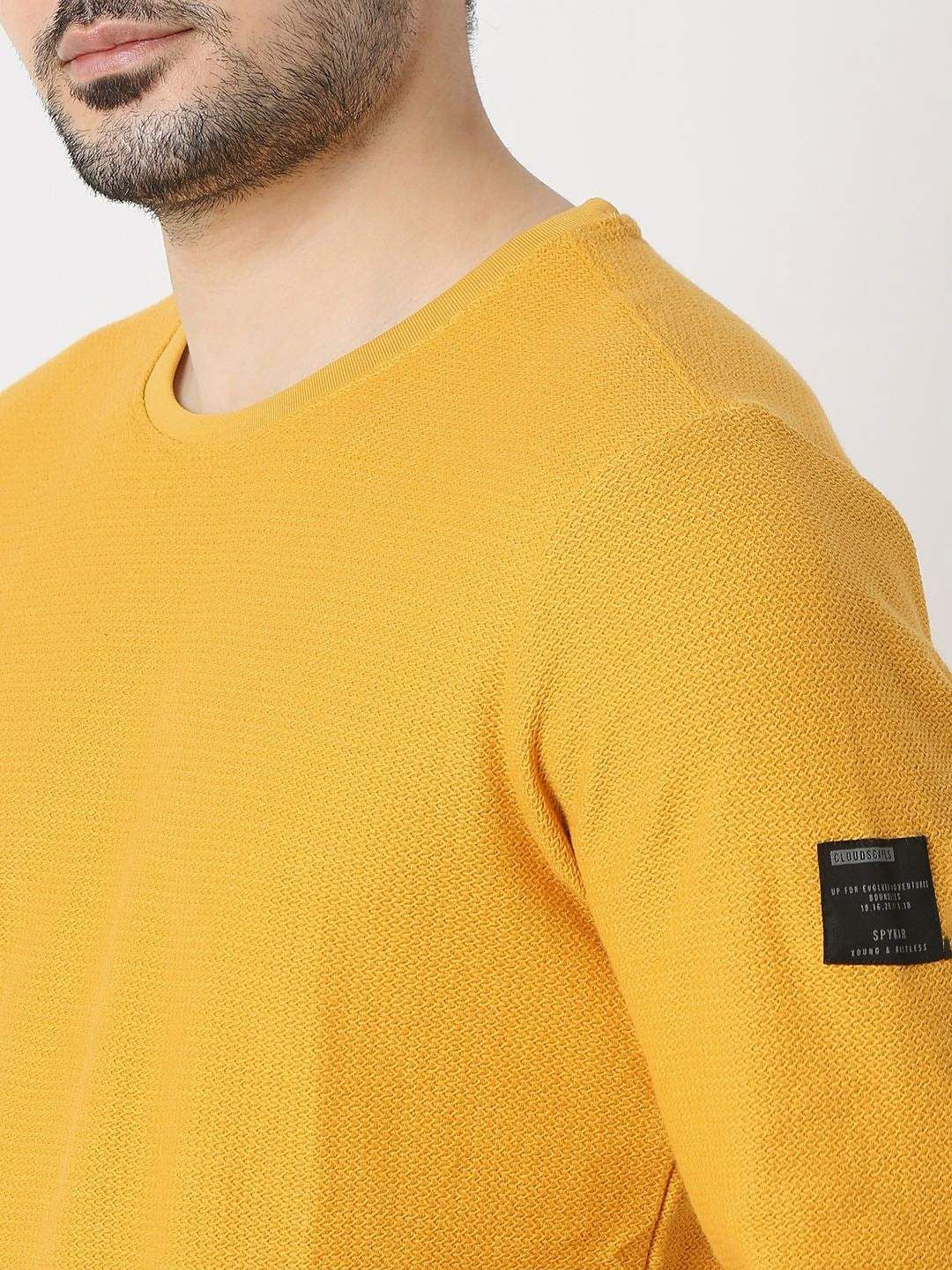 SPYKAR Men Solid Round Neck Cotton T-shirt