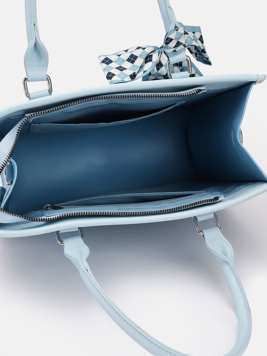 Lino Perros Textured Structured Handheld Bag with Bow Detail