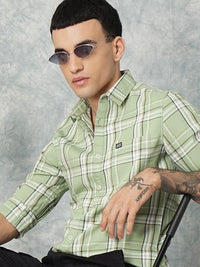 The Indian Garage Co Men Regular Fit Checked Casual Shirt