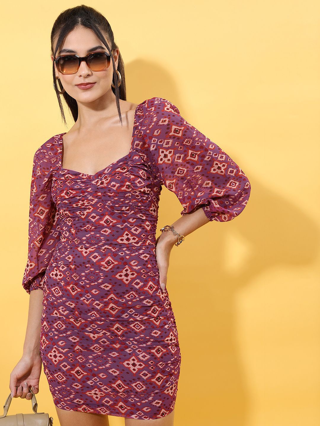 Tokyo Talkies Women Ethnic Printed Bodycon Mini Dress