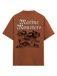ADRO Men Printed V-Neck Raw Edge T-shirt