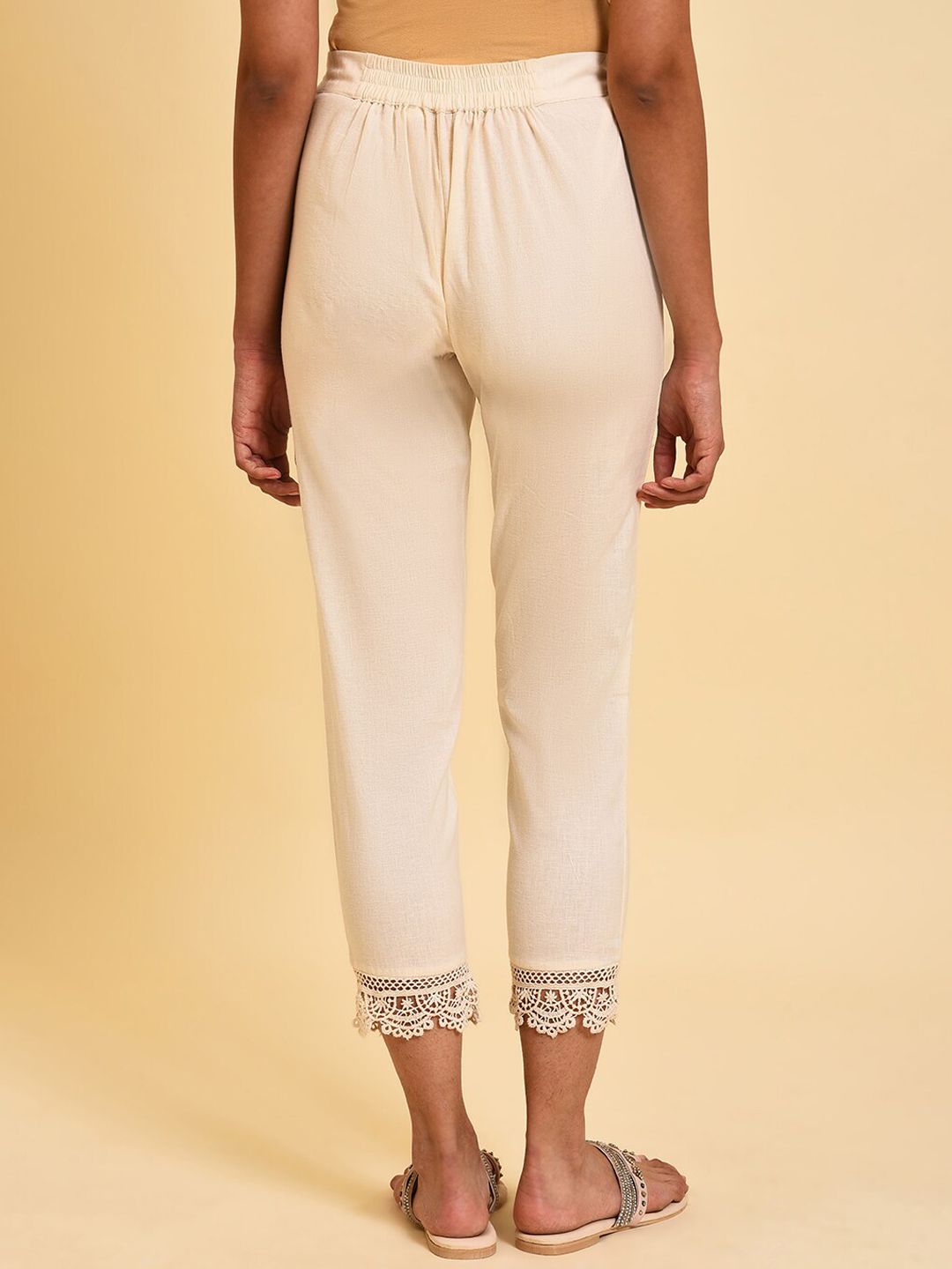W Women Slim Fit Cigarette Trousers