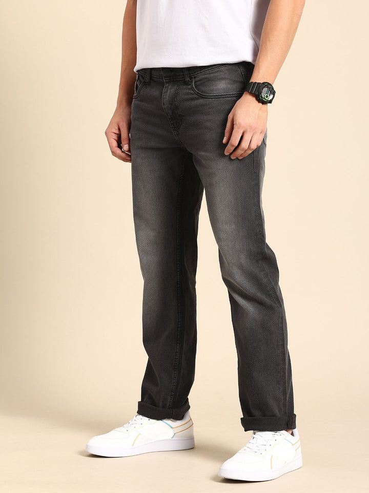 Being Human Men Straight Fit Light Fade Stretchable Jeans