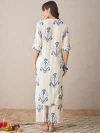 Indo Era Women Printed Regular Kurta with Trousers