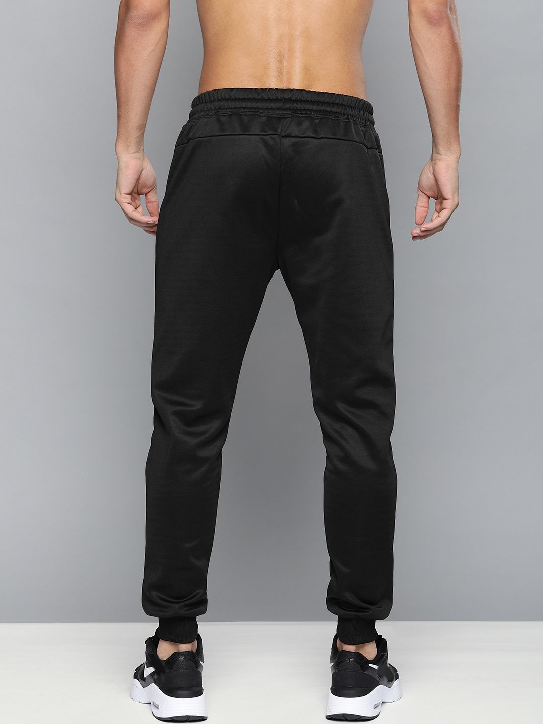 HRX by Hrithik Roshan Men Jet Black Solid Slim Fit Training Track Pants