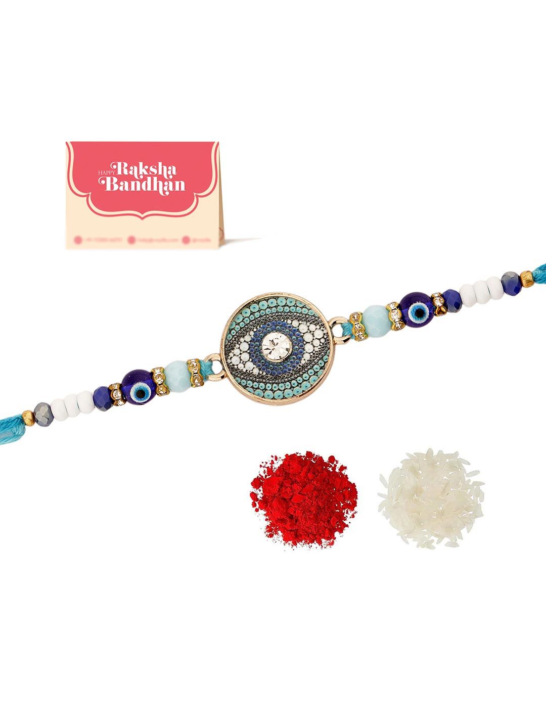 Voylla Guardian Evil Eye Beaded Thread Rakhi