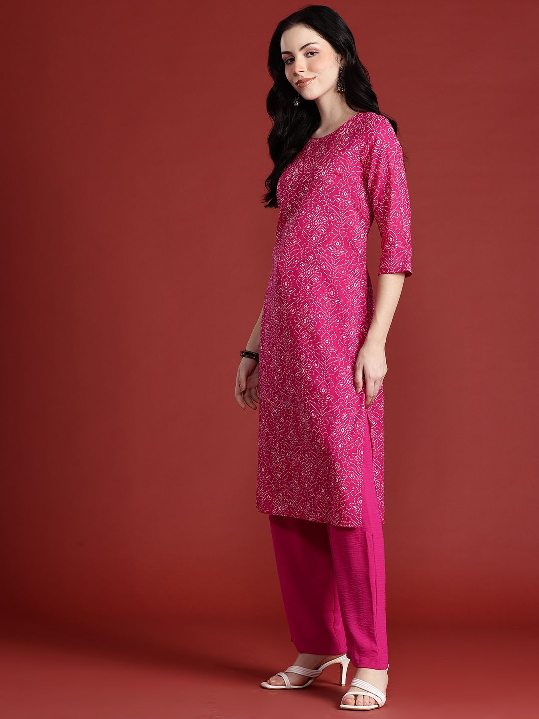 Anouk Women Bandhani Printed Pure Cotton Kurta