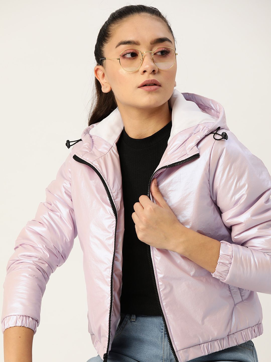 DressBerry Women Lavender Padded Jacket