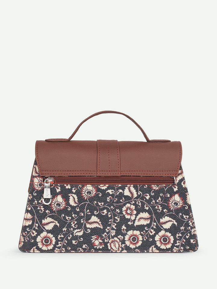 ZOUK Kriti Sanon - Chittoor Blue Kalamkari Iconic Evening Structured Satchel