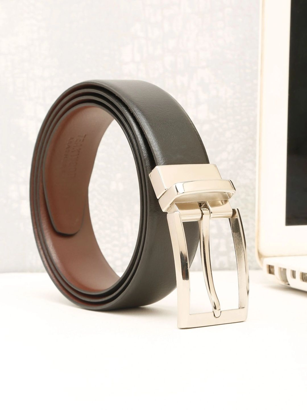 Teakwood Leathers Men Leather Reversible Formal Belt