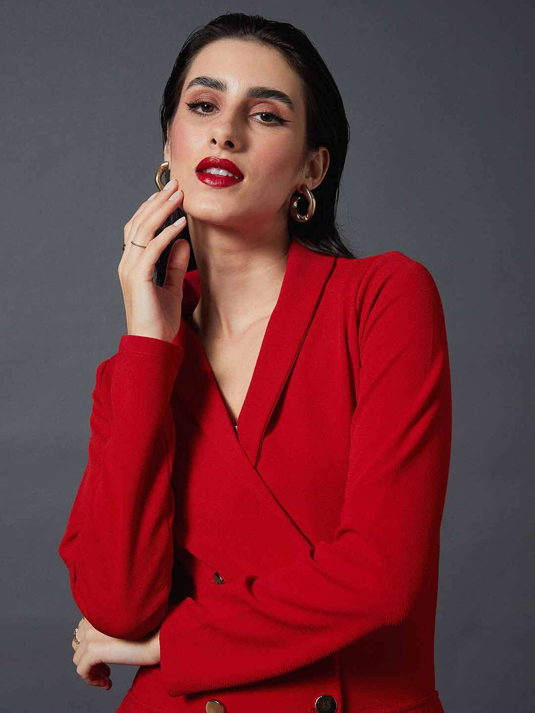 SASSAFRAS worklyf Shawl Collar Sheath Blazer Dress