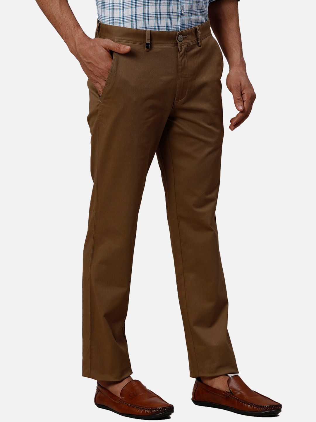 Park Avenue Men Slim Fit Mid-Rise Trousers