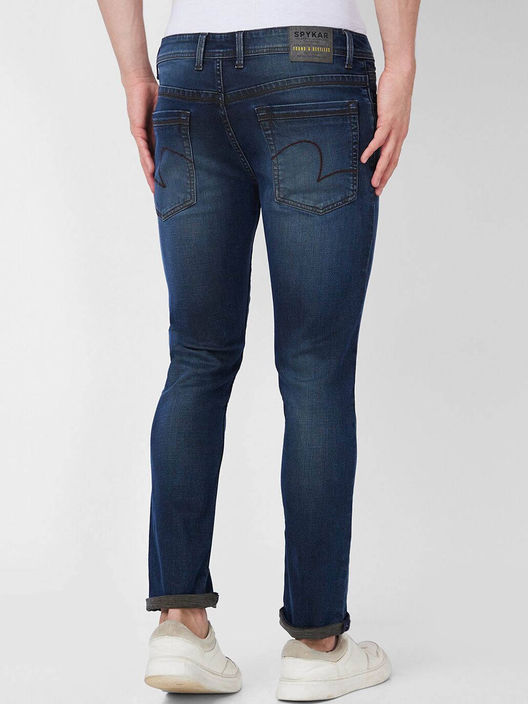 SPYKAR Men Light Fade Clean Look Whiskers Cotton Jeans
