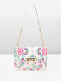 Lino Perros Floral Printed Structured Shoulder Bag