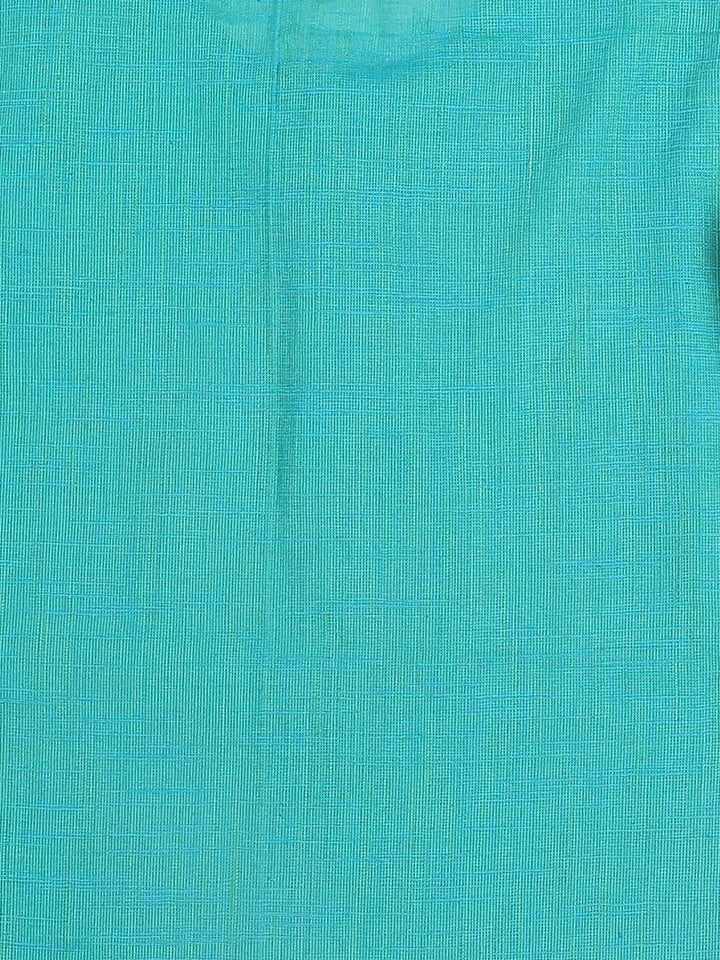 VASTRAMAY Boys Turquoise Blue Pure Cotton Kurta with Pyjamas