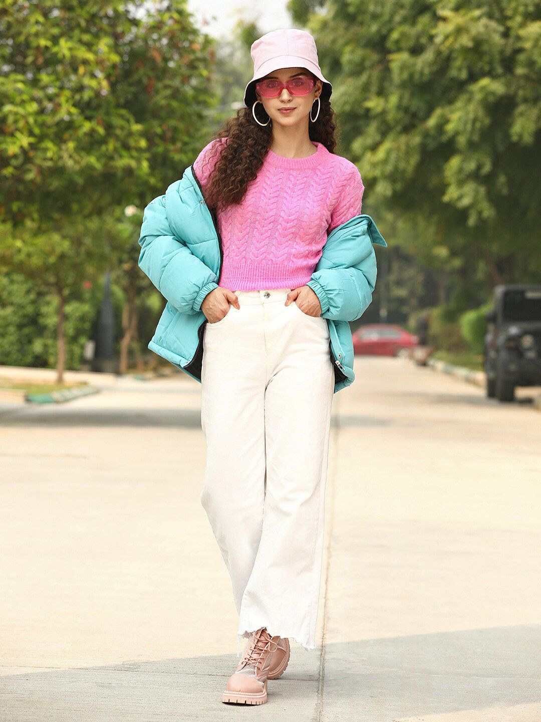 STREET 9 Women Pink Floral Pullover
