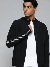 HRX by Hrithik Roshan Men Black Solid Rapid-Dry Running Sporty Jacket