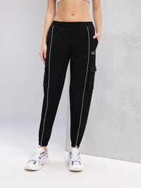 HRX by Hrithik Roshan Women Piping Detail Cargo-Style Training Joggers