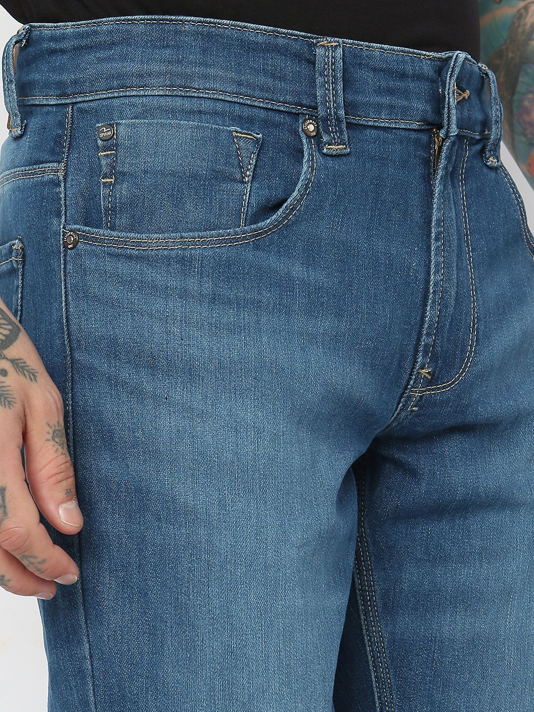 SPYKAR Men Rover Narrow Leg Light Fade Stretchable Jeans