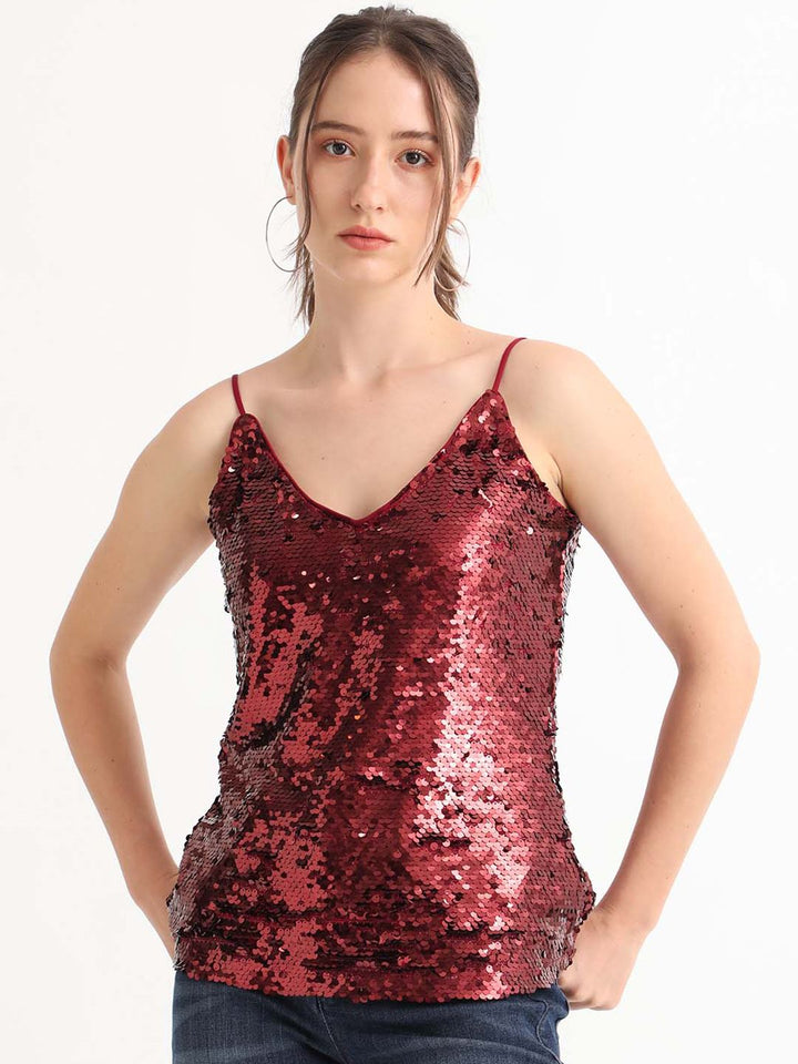 RAREISM Embellished Shoulder Straps Top