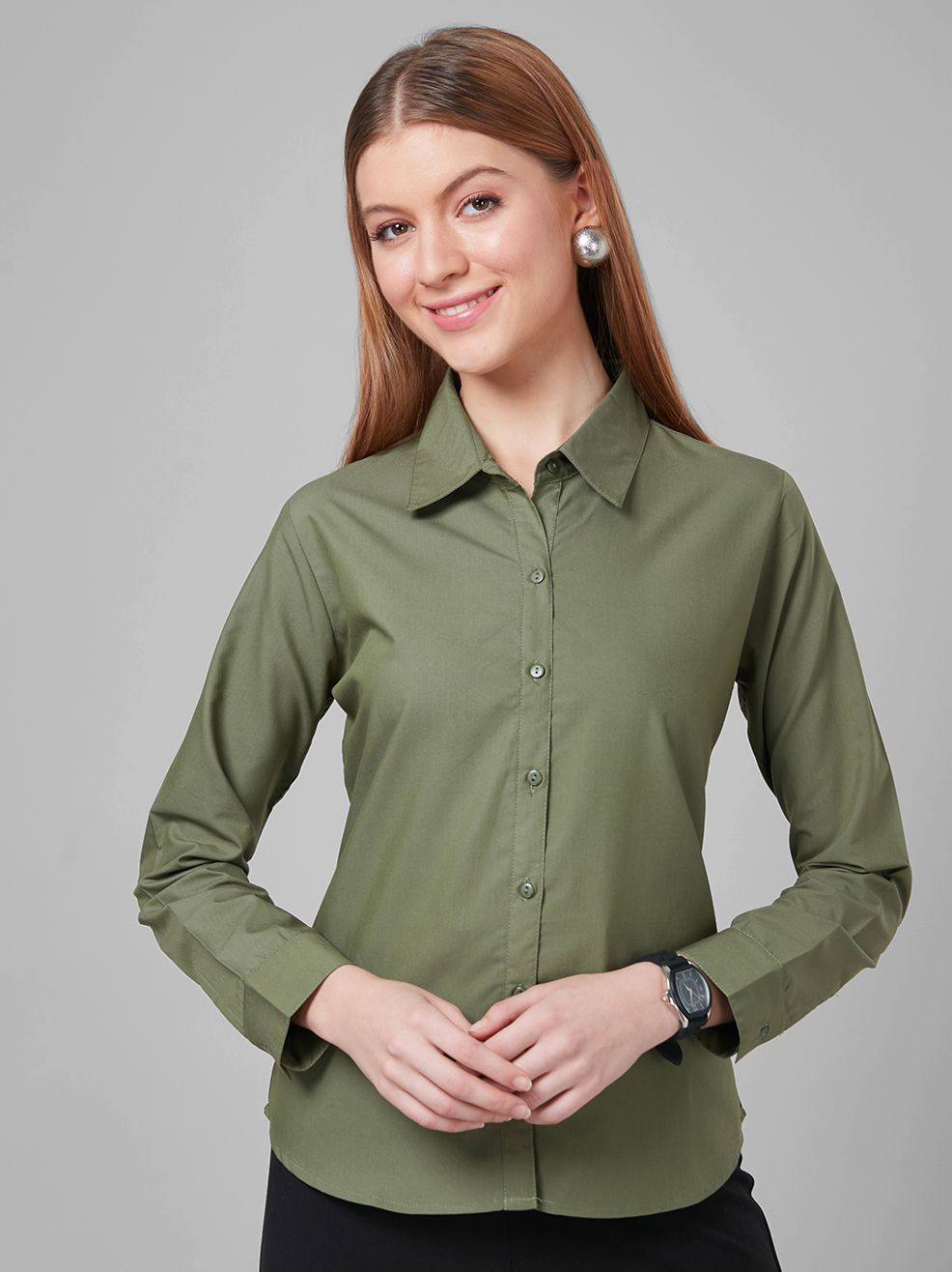 Style Quotient Women Solid Formal Shirt