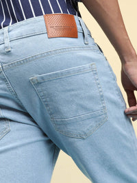 The Indian Garage Co Men Blue Slim Fit Mid-Rise Clean Look Stretchable Jeans