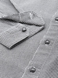THE BEAR HOUSE Men Slim Fit Opaque Houndstooth Checked Pure Cotton Casual Shirt