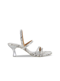 Metro Printed Open Toe Kitten Heels