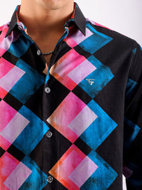The Indian Garage Co Men Slim Fit Opaque Pure Cotton Printed Party Shirt