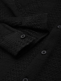 The Indian Garage Co. Self Design Textured Casual Shirt