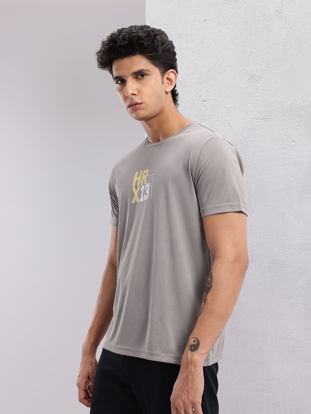 HRX by Hrithik Roshan Men Typography Printed Rapid-Dry Running T-shirt
