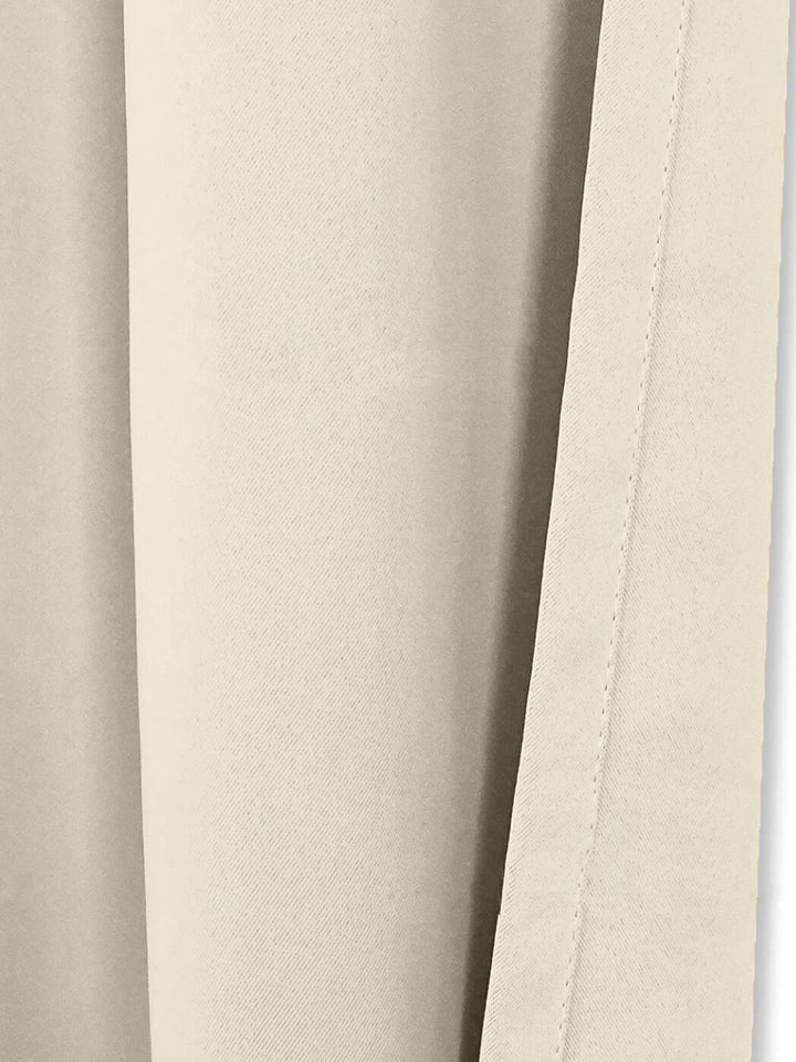 URBAN SPACE Beige 2 Pieces Black Out Window Curtain