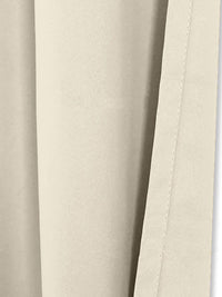 URBAN SPACE Beige 2 Pieces Black Out Window Curtain