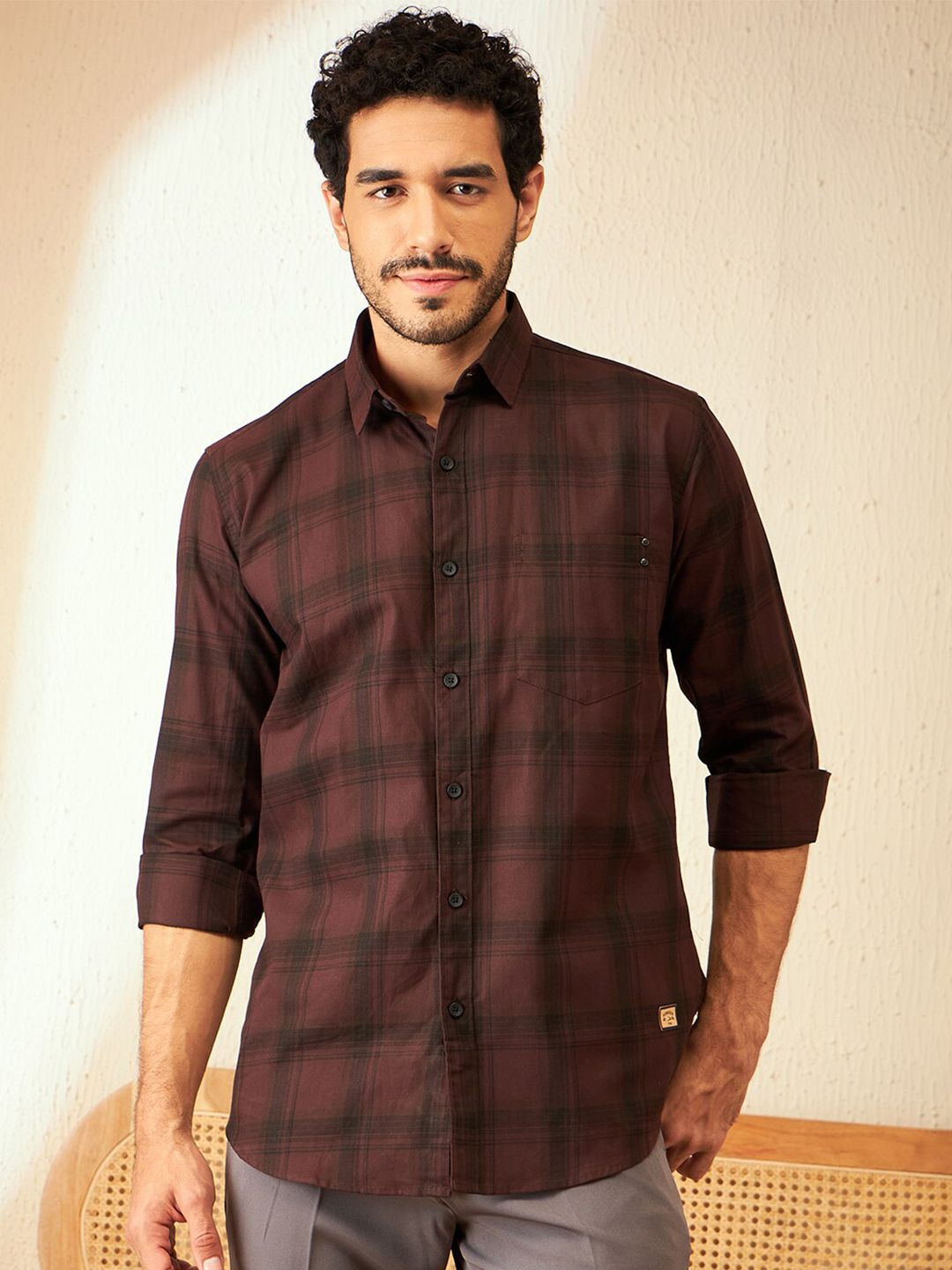 DENNISON Smart Checked Casual Shirt