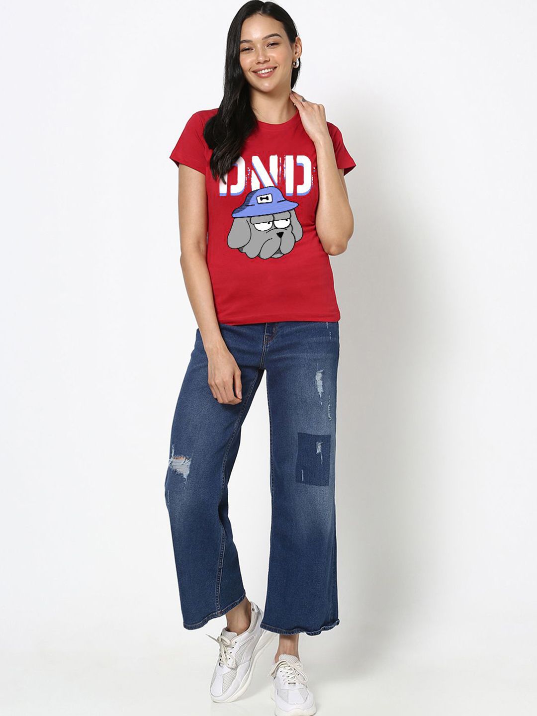 Bewakoof Women Typography Printed Round Neck Pure Cotton T-shirt