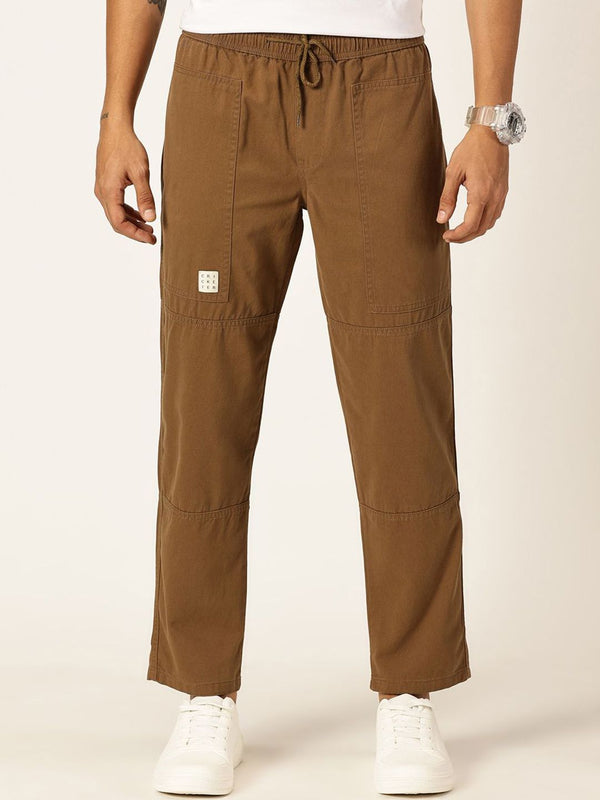 Thomas Scott Men Relaxed Loose Fit Mid-Rise Pure Cotton Trousers