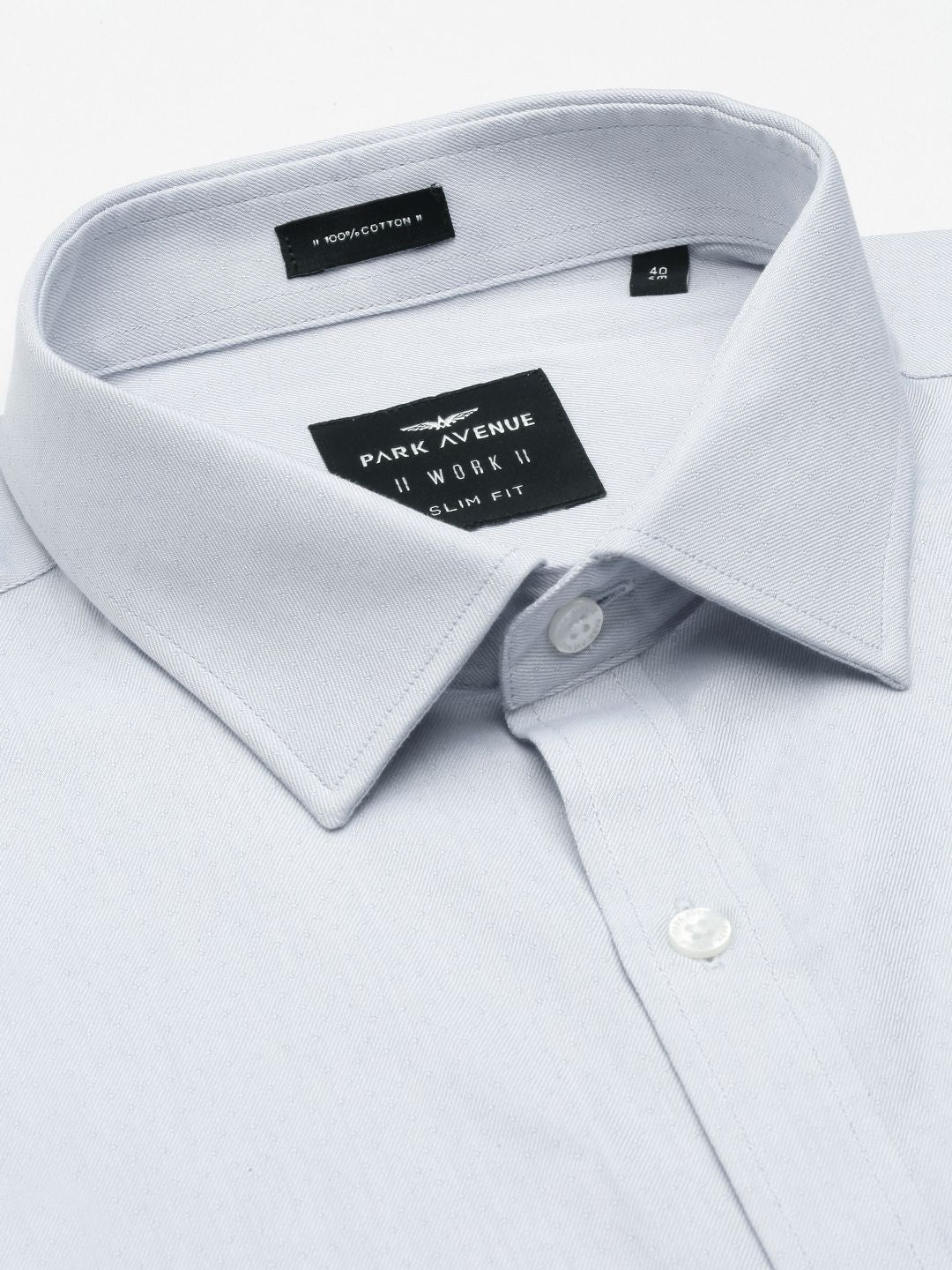 Park Avenue Men Slim Fit Micro Ditsy Opaque Self Design Pure Cotton Formal Shirt
