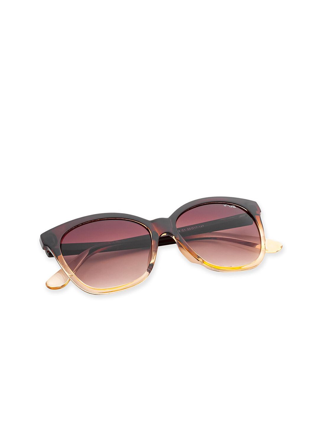 IRUS by IDEE Women Cateye Sunglasses with UV Protected Lens IRS1218C1SG