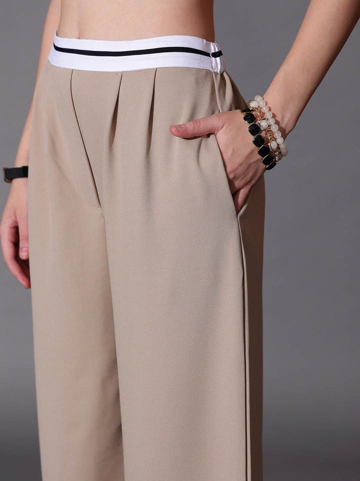 STREET 9 Solid Off Shoulder Top &Trousers Co-ord Set