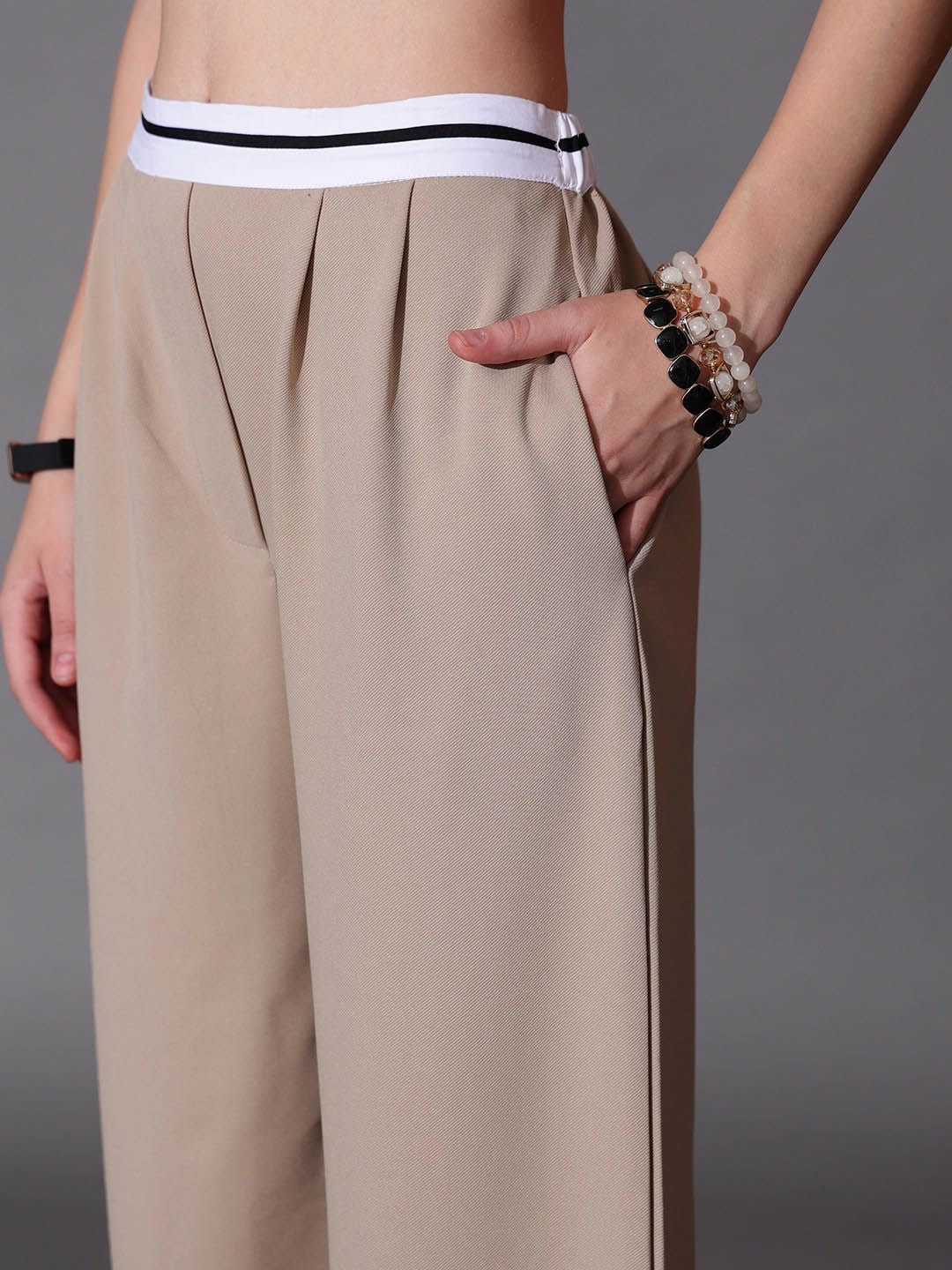 STREET 9 Solid Off Shoulder Top &Trousers Co-ord Set