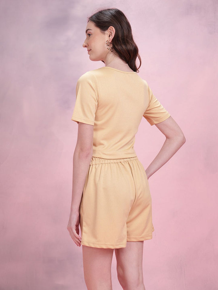 DressBerry Cut-out Detail Top with Shorts Co-Ord Set