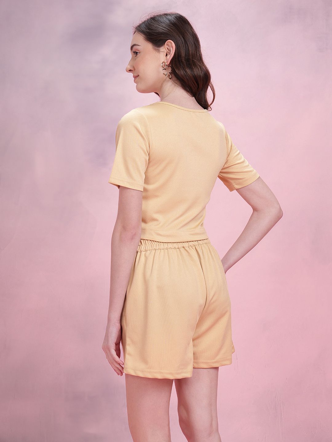 DressBerry Cut-out Detail Top with Shorts Co-Ord Set