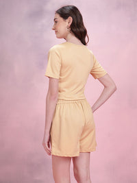 DressBerry Cut-out Detail Top with Shorts Co-Ord Set