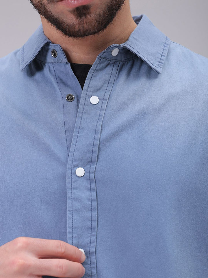 The Indian Garage Co Men Cutaway Collar Checked Cotton Oversized Casual Shirt