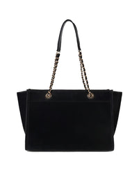 Berrylush Black PU Structured Oversized Shoulder Bag