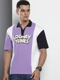 Garaj India garaj bugs bunny cetak lengan-bahu baju t-shirt berkotak tulen